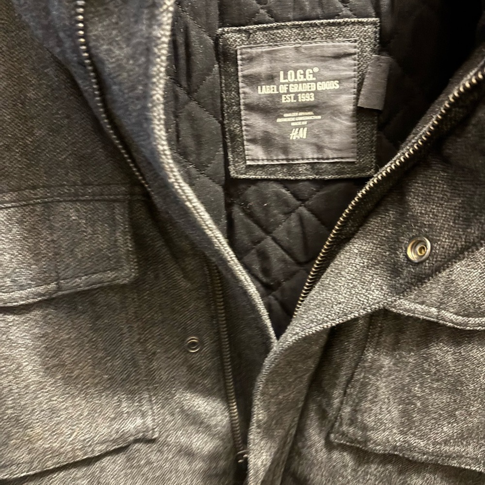 H&M L.O.G.G. Men's Charcoal Field Jacket